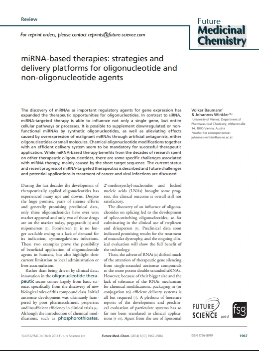 miRNA-based therapies